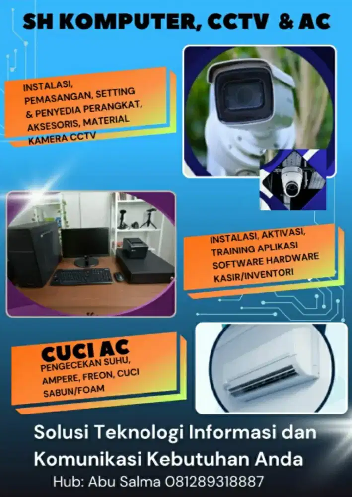 JASA PASANG AC, CCTV & JASA APLIKASI KASIR