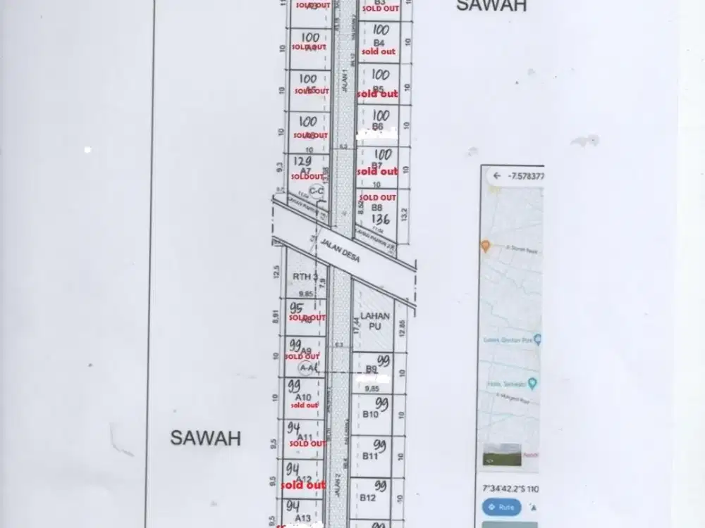 tanah kavlingan termurah di belakang luwes gentan akses mudah pinggirt jalan lingkungan asri nyaman