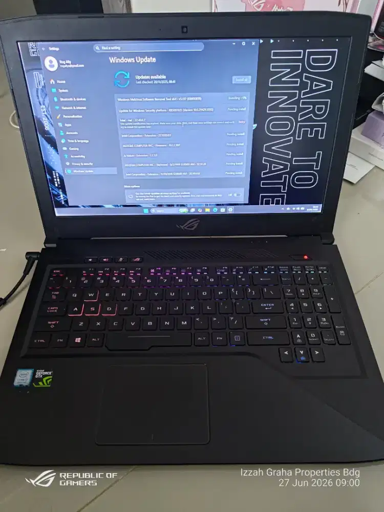 LAPTOP ASUS ROG GL503GE I7 BU#GAMING