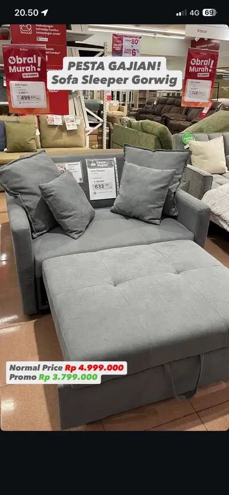 Gorwig Sleeper Sofa 2 dudukan