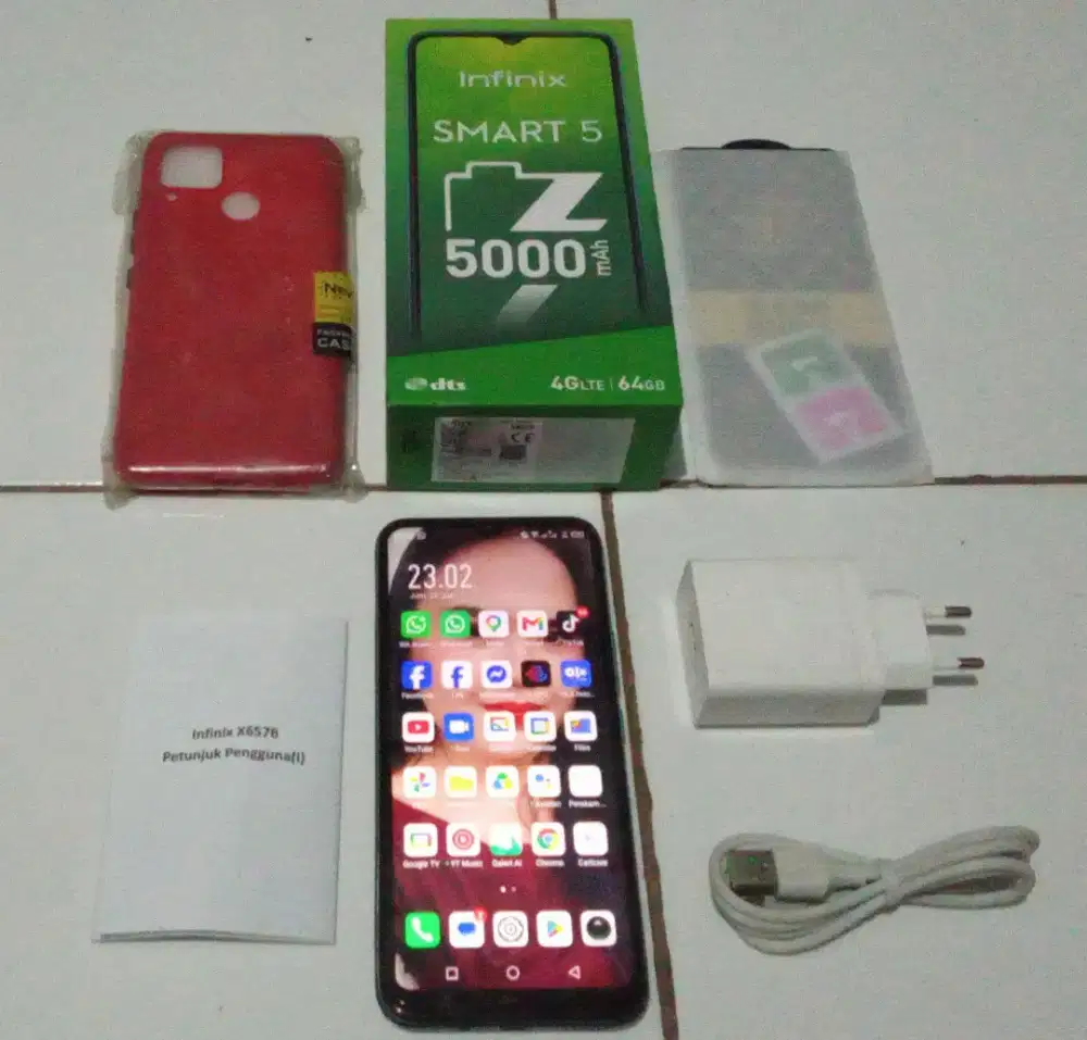 Infinix Smart 5 (2022)
Ram 3gb Rom 64gb
Blue Ocean Edition FULSET