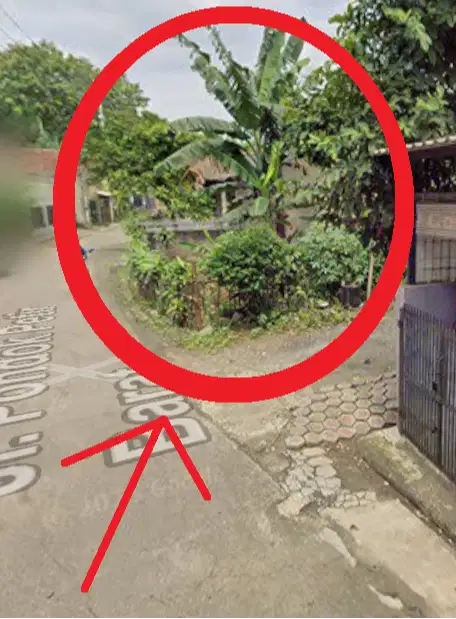 Tanah Kosong Pinggir Jalan Pondok Petir Barat luas 150m2