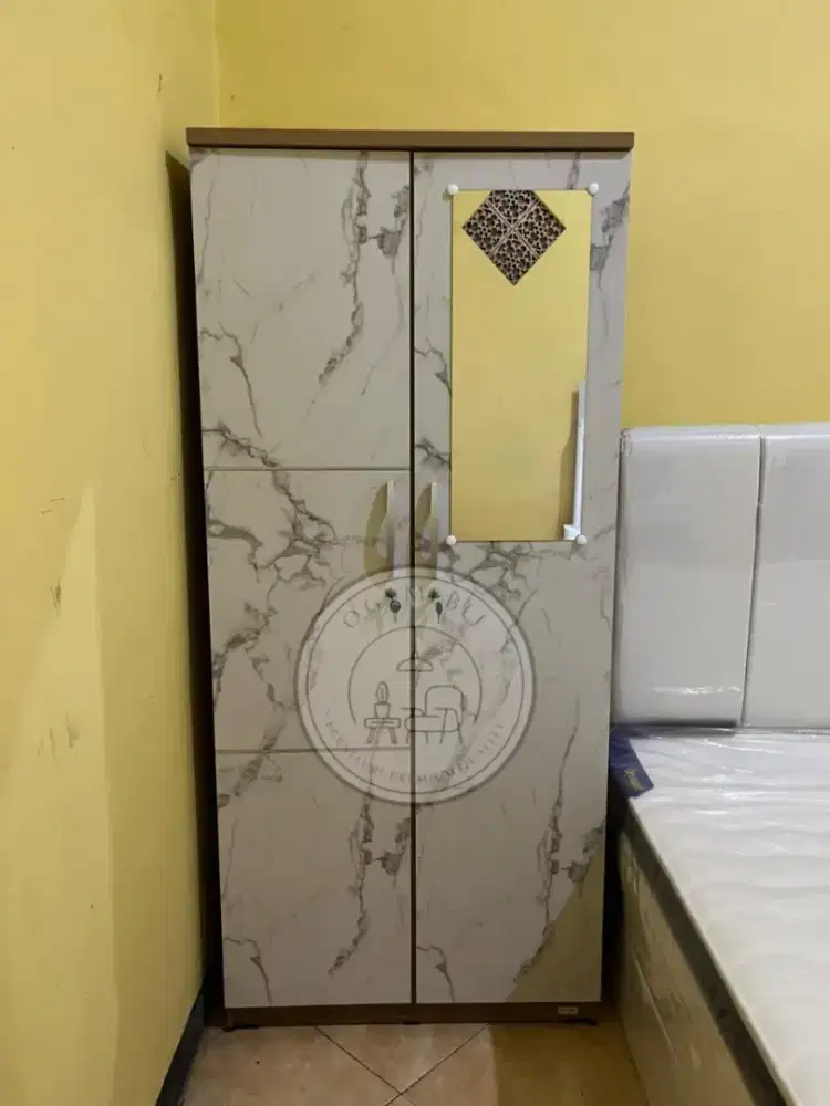 READY LEMARI PAKAIAN 2 PINTU FULL RAK