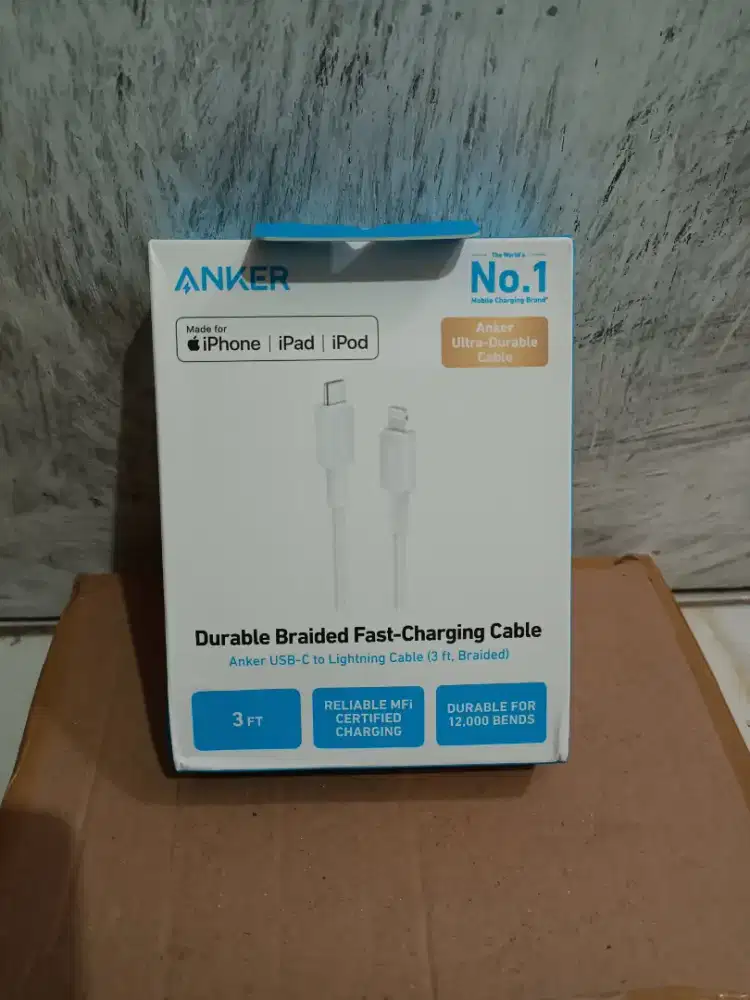ANKER 322 USB C to Lightning Kabel Fast Charging MFi untuk iPhone