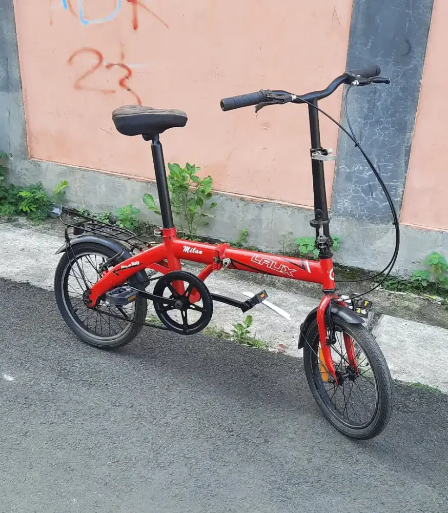 Jual sepeda lipat laux milan uk 16 single speed.