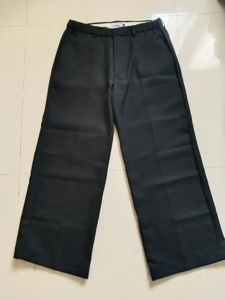 Celana wide leg ankle pants auffan
