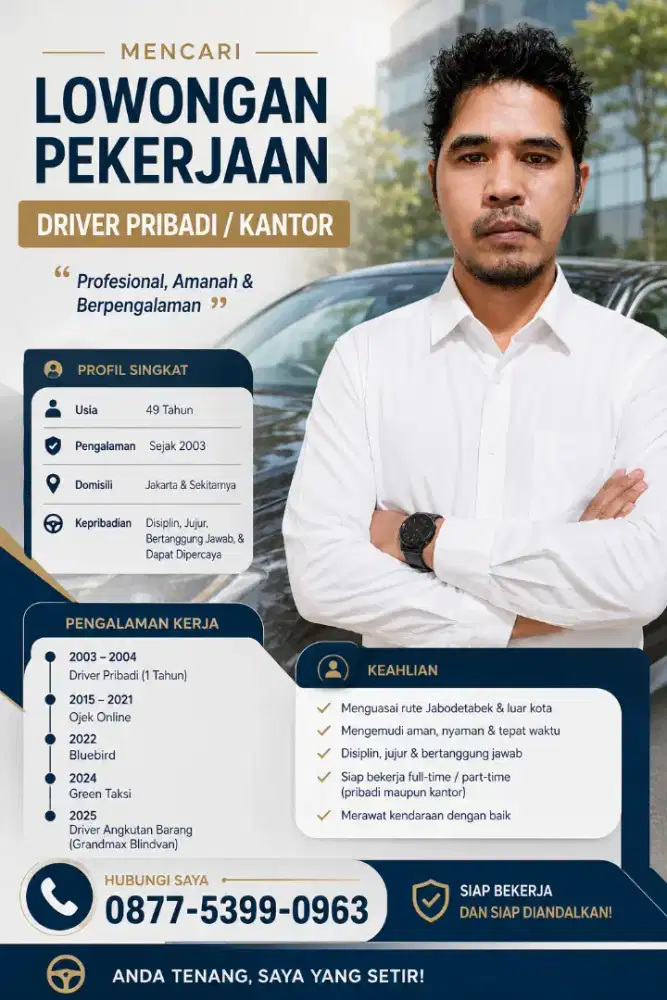 Cari lowongan pekerjaan driver