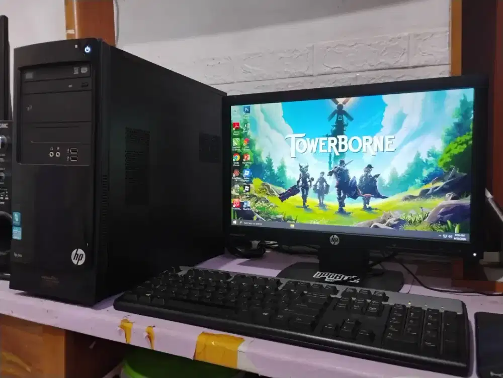 Pc HP intel core i5 + ram 8gb + monitor 19inch siap pakai