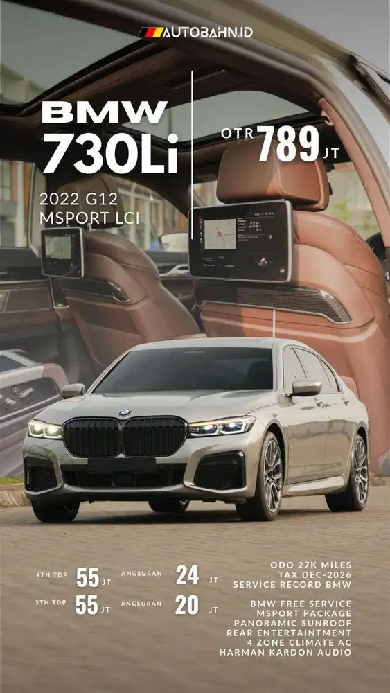 BMW 730Li Facelift M Sport 2022 (G12)