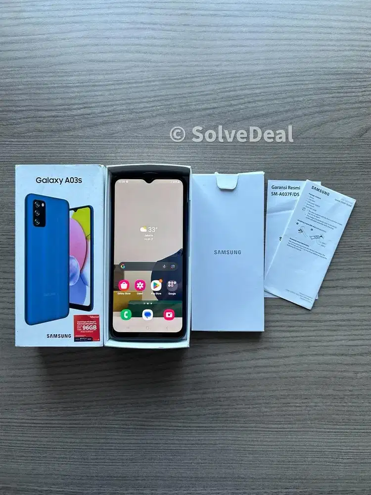 Samsung Galaxy A03s 3GB 32GB Blue Fullset Smartphone