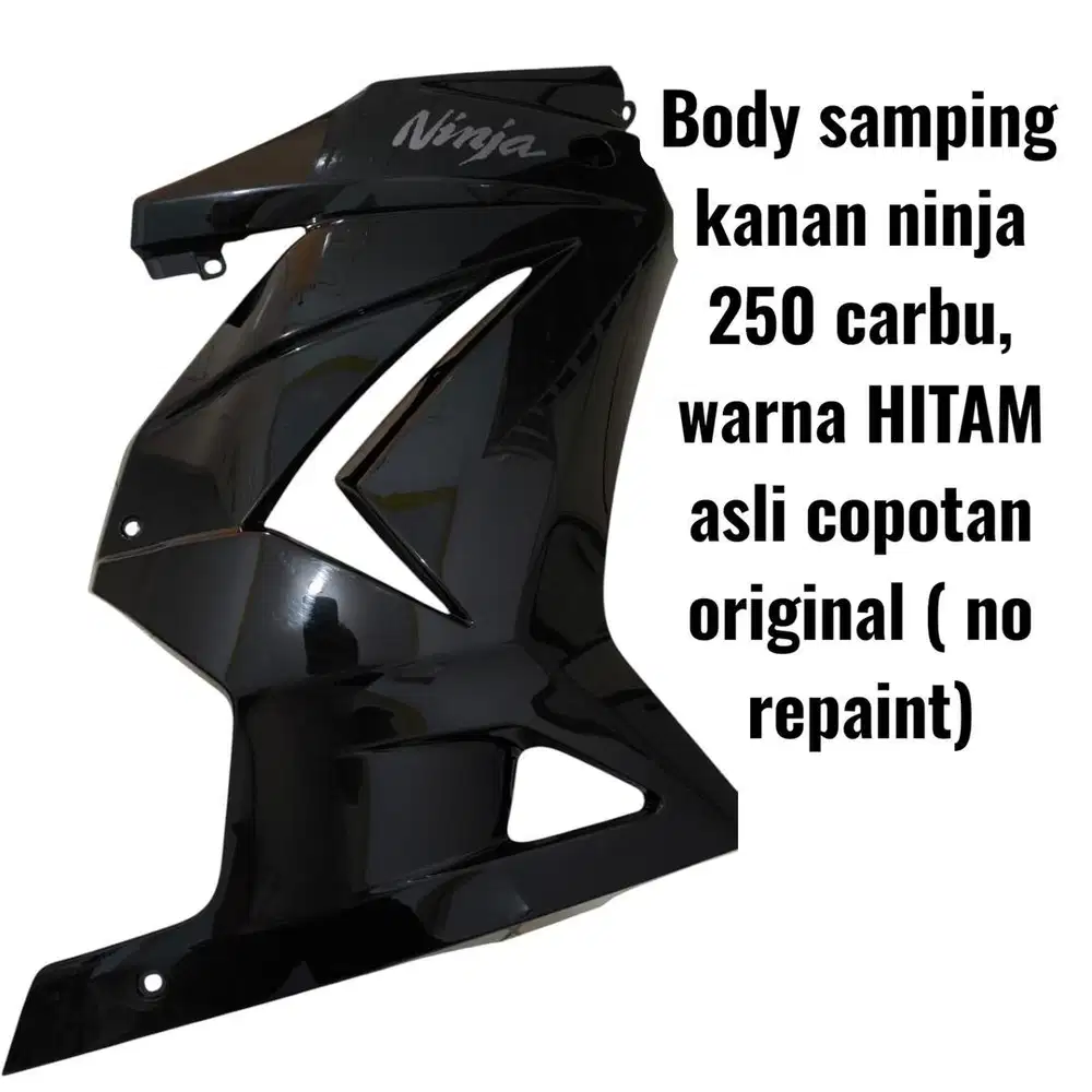 Body Samping Kanan Ninja 250 Carbu Warna Hitam