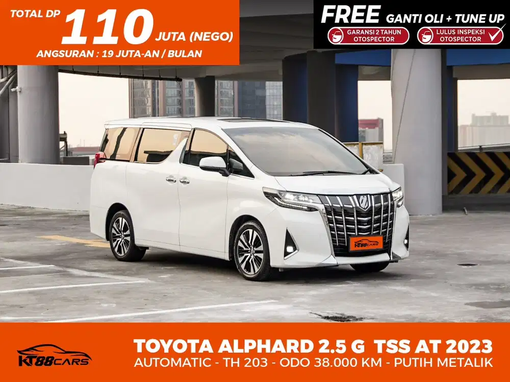 Bergaransi TOYOTA ALPHARD 2.5 G TSS 2023