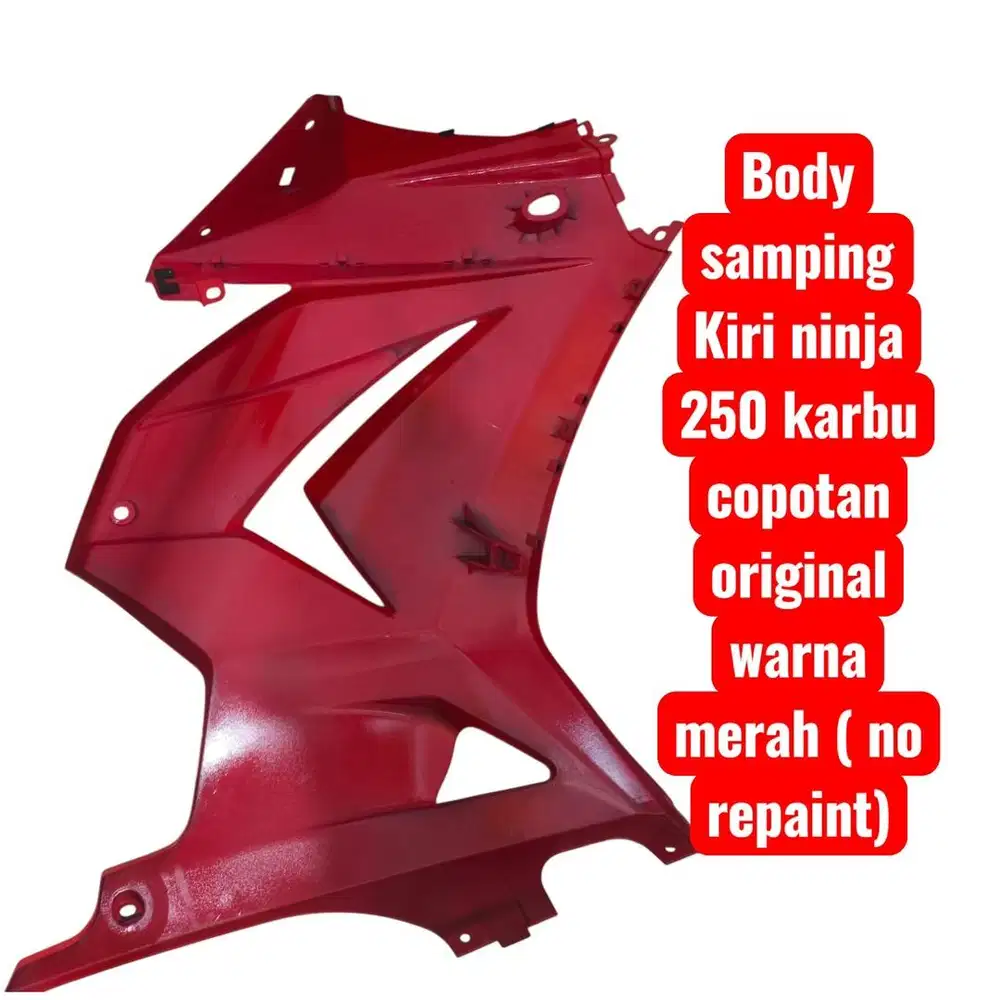 Body Samping Kiri dan Kanan Ninja 250 Carbu Warna Merah