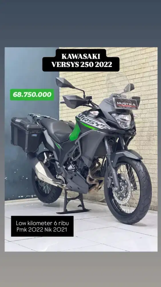 Odo 6rb Istimewa!!Kawasaki Versys 250 pmk 2022 Plat K Mulus-Mustika