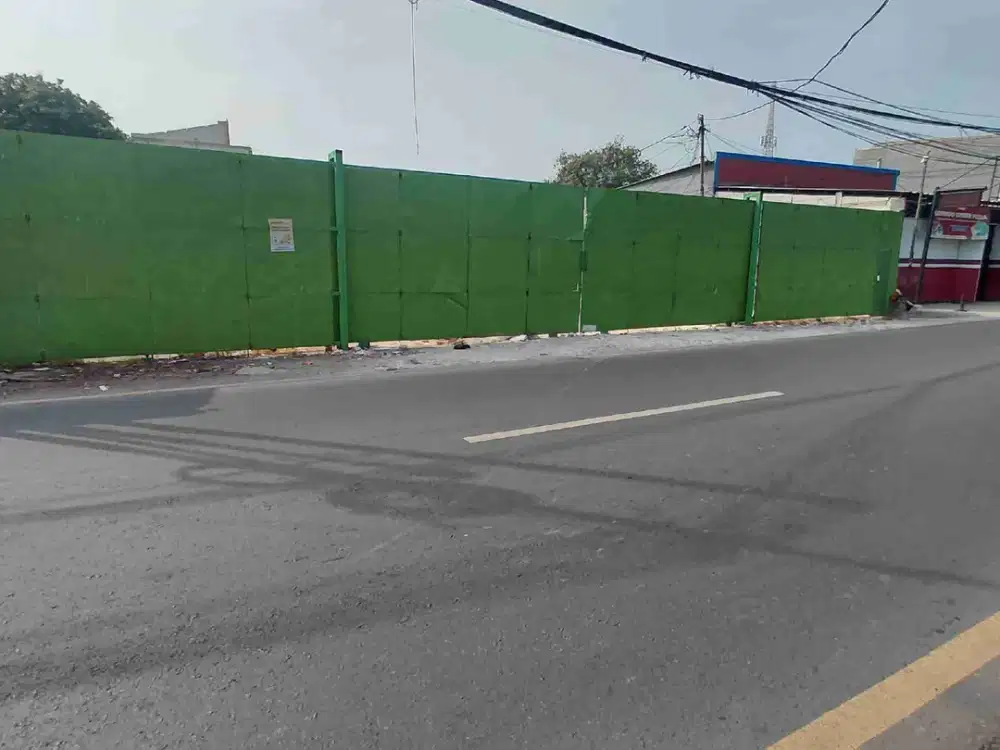 Disewakan lahan dengan lebar 15 di Jalan Raya Perjuangan Bekasi