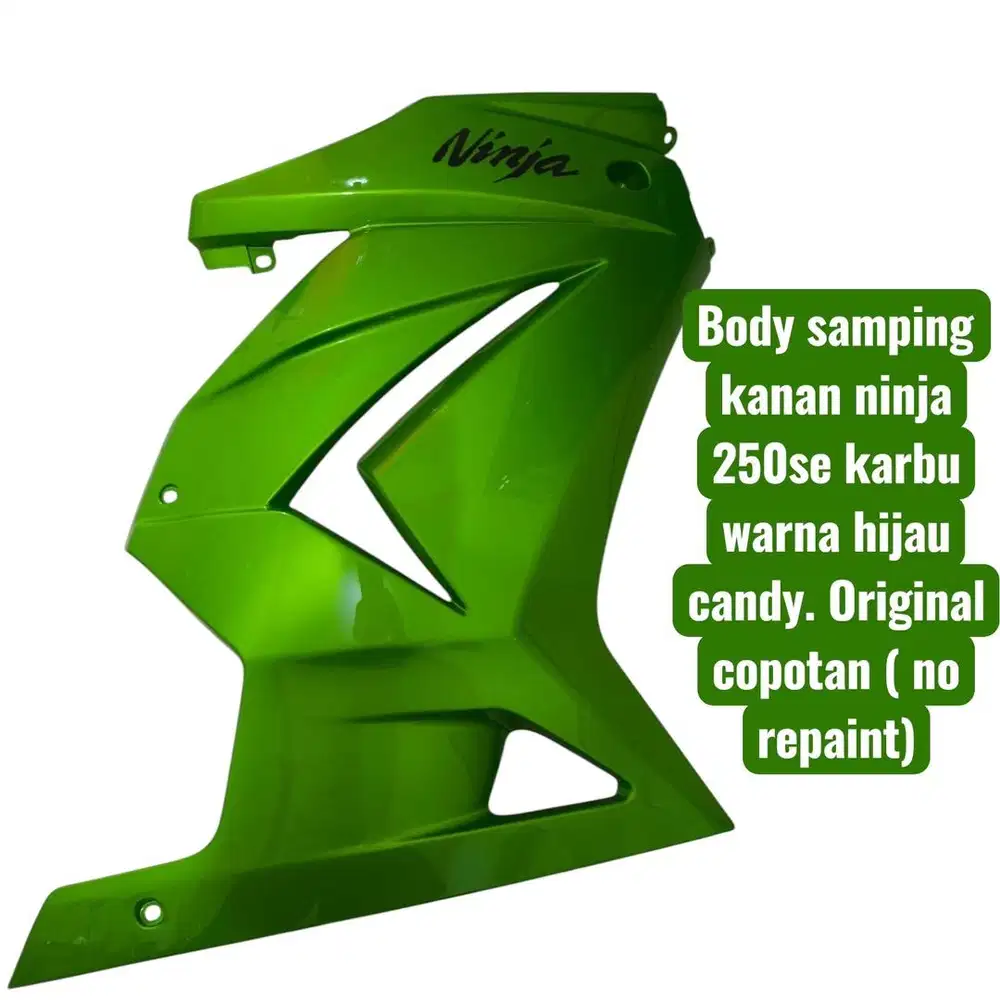 Body Samping Kanan dan Kiri Ninja 250 Carbu Warna Hijau