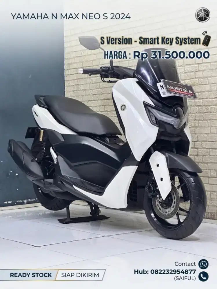 Perfect Condition!!Yamaha N Max Neo S 2024 White N Asli Mulus-Mustika