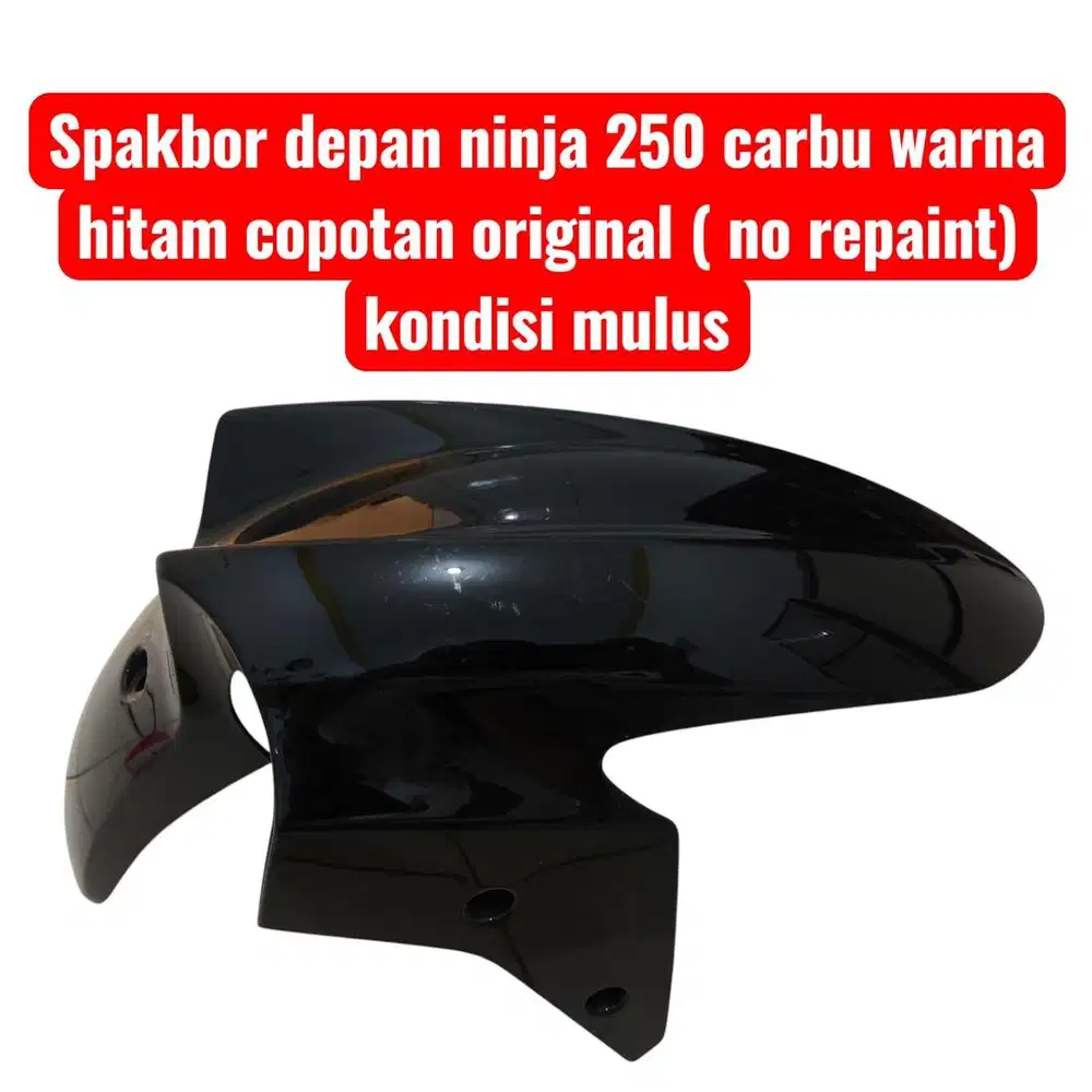 Spakbor Depan Ninja 250 Carbu warna Hitam