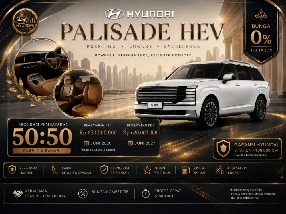 Hyundai palisade hev hybrid calligraphy awd fwd mobil baru 2026