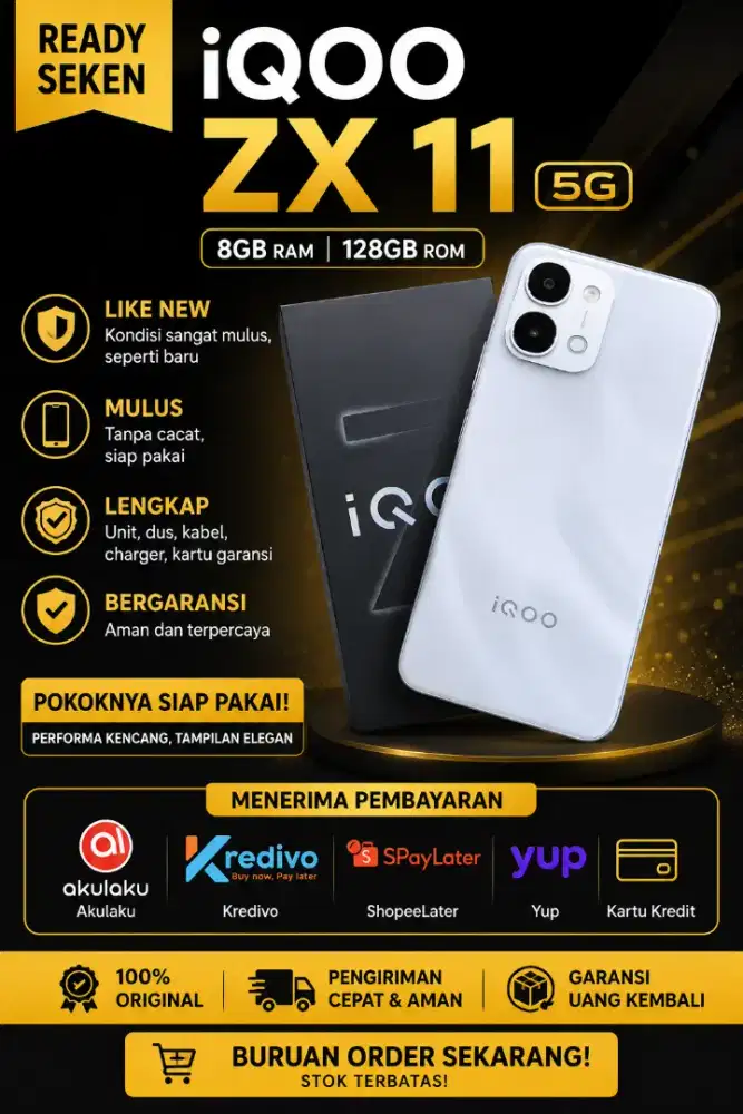 Iqoo Zx 11 5G 8/128 Mulus Like New