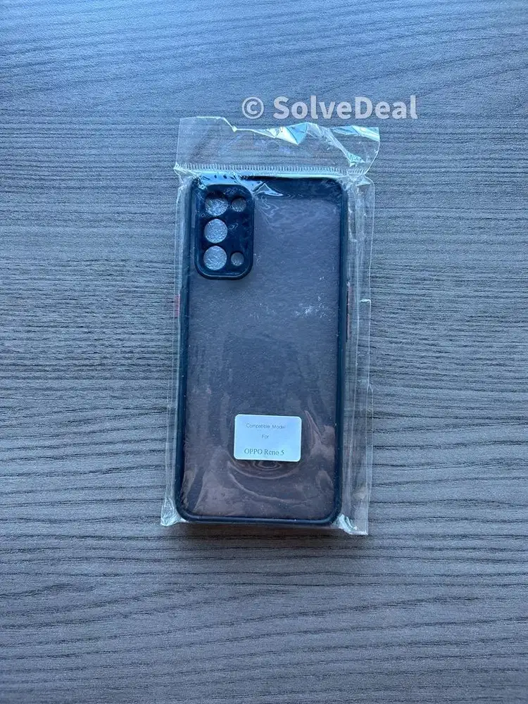 Case Oppo Reno5 Hitam Soft Case Cover HP
