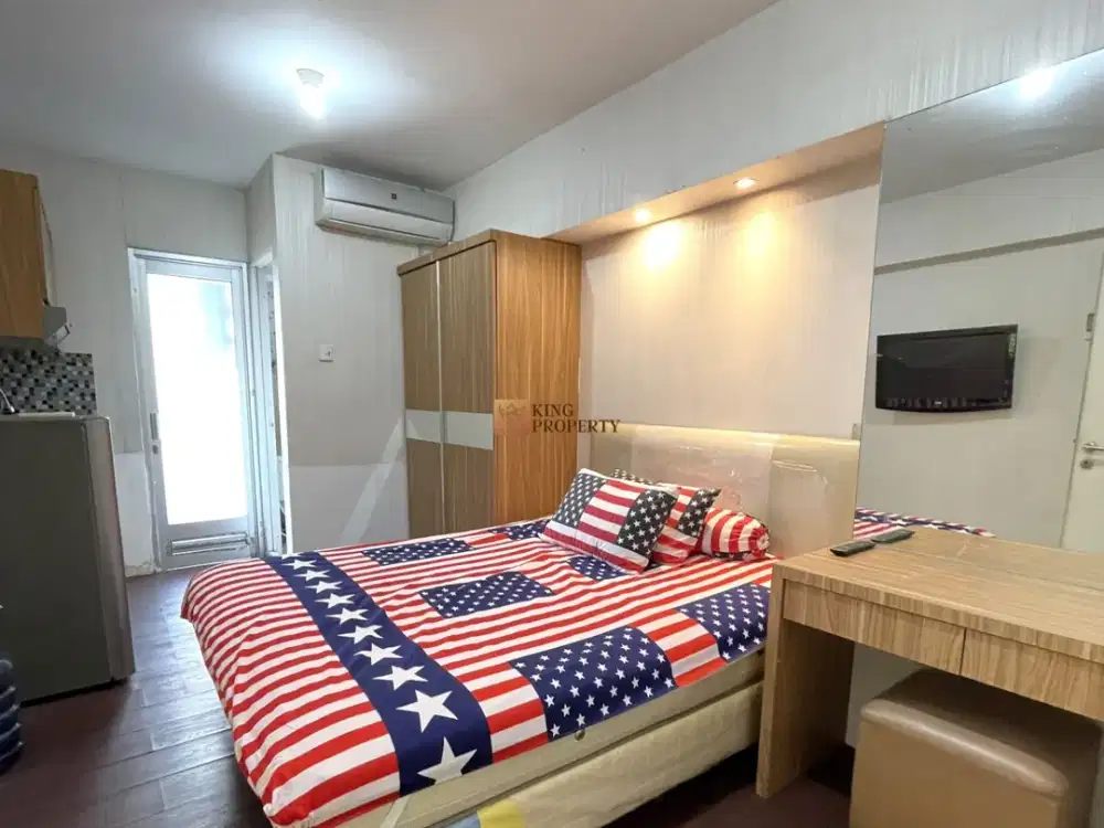 Tower Depan Akses Mudah View Pool, Disewa Studio Greenbay Green Bay Pluit Furnished Minimalis Nyaman, Selangkah ke Baywalk Mall
