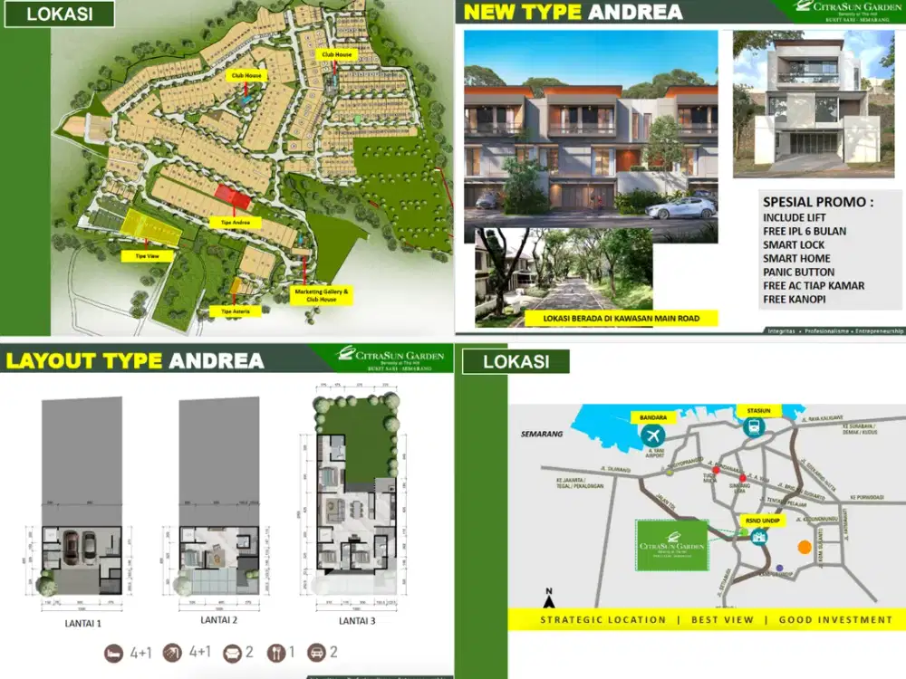 Andrea DP 560 Jt CitraSun Garden Semarang Atas (Modern Living w/Serenity at Hill)