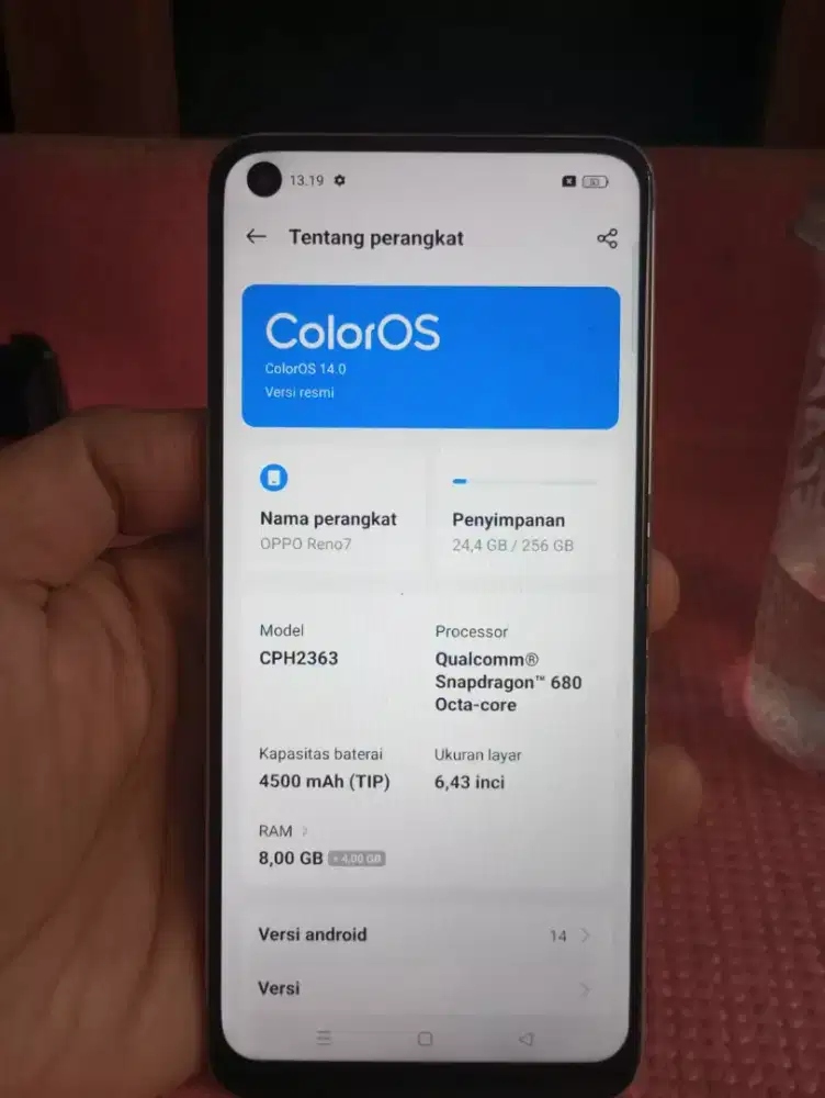 Oppo Reno 7(ram 8/256)
