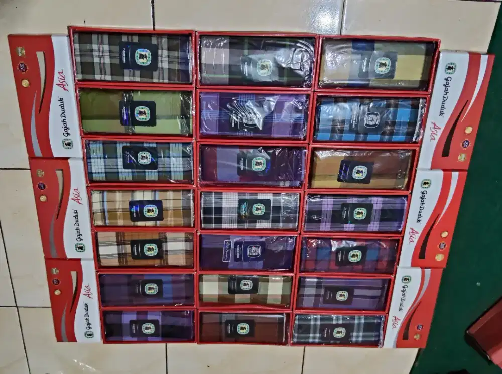 Dijual Santai Kain Sarung Baru Gajah Duduk ASIA 20 Pcs Sesuai Photo,..