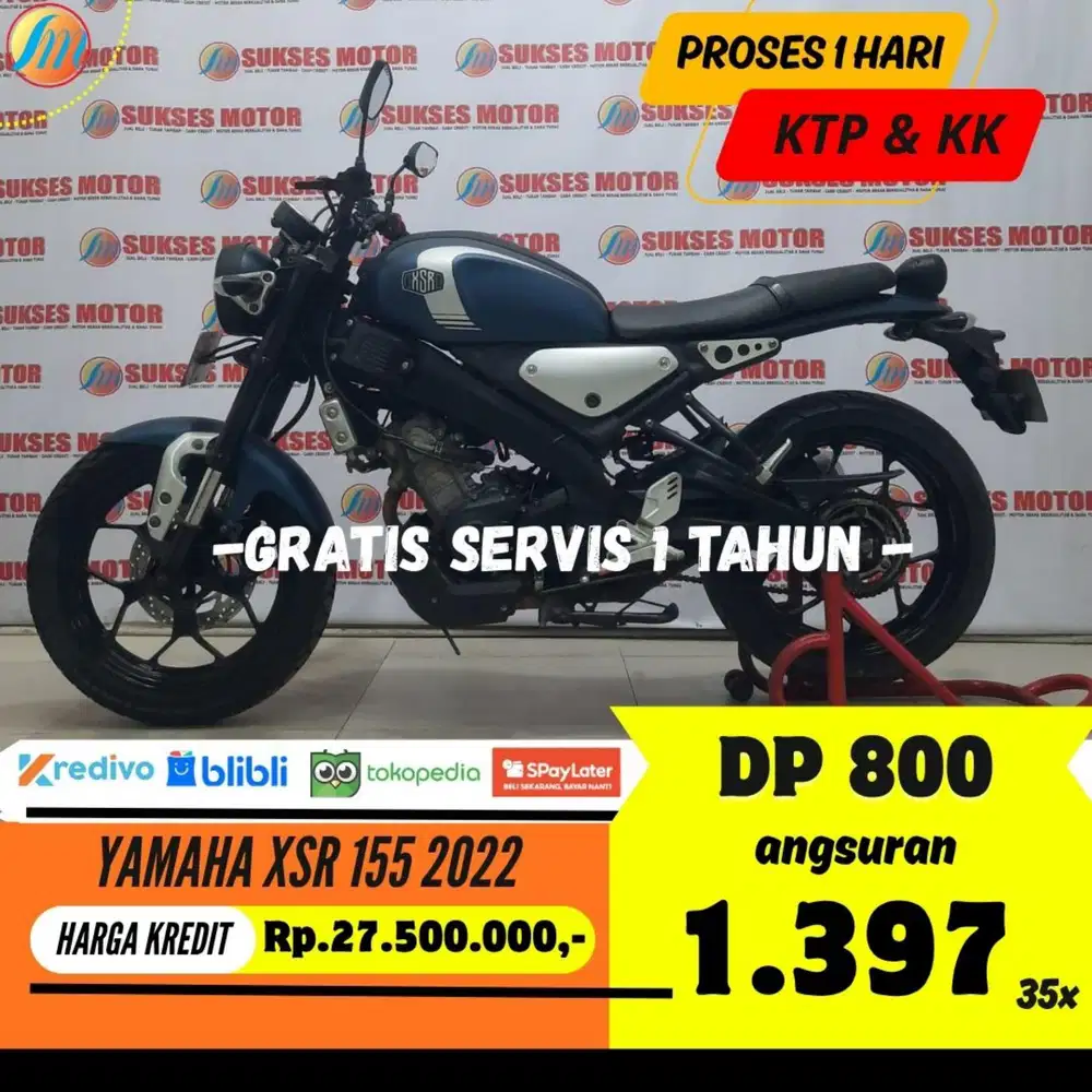 DP 800RIBU ANGSURAN SANGAT TERJANGKAU YAMAHA XSR 155 2022 BERGARANSI