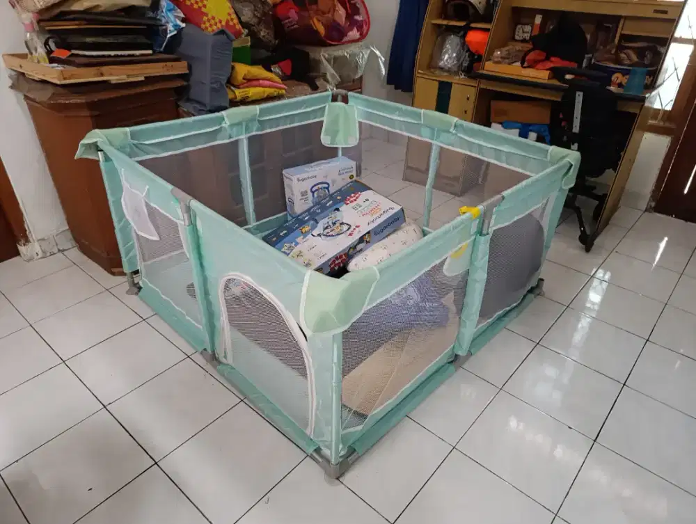 Topborn playpen kotak bayi balita pembatas 120 x 120 cm