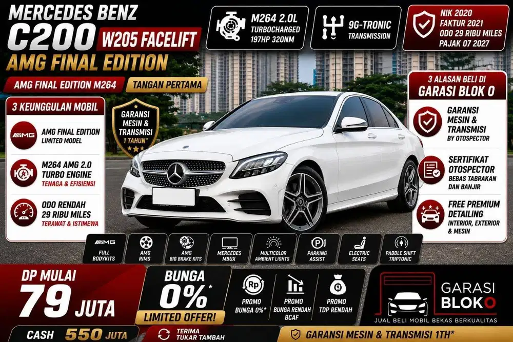 Mercedes Benz C200 W205 Facelift  AMG Final Edition 2020/2021