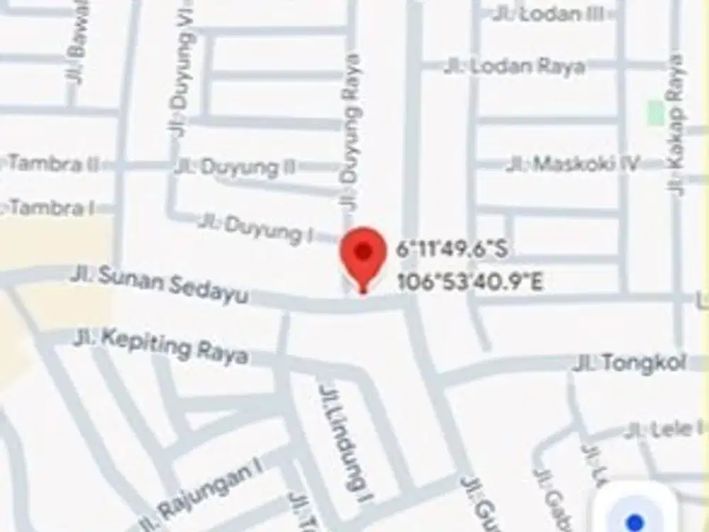 Dijual tanah jl duyung raya (hook pinggir jalan, deket terminal rawamangun)