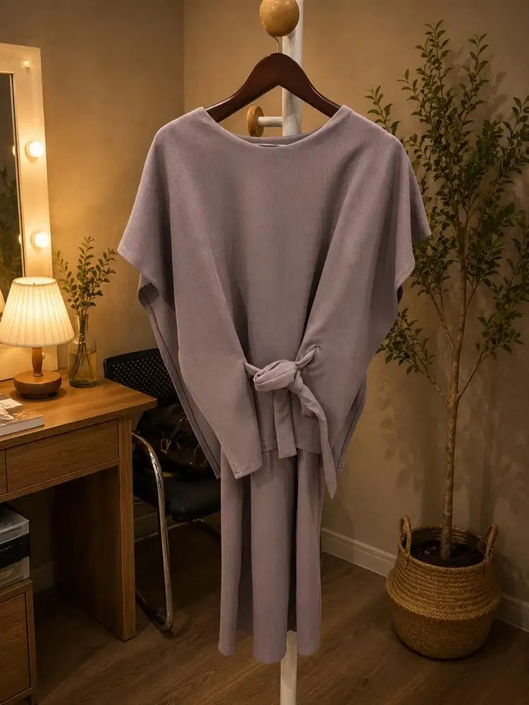 Dress ungu atas butrfly bawah span