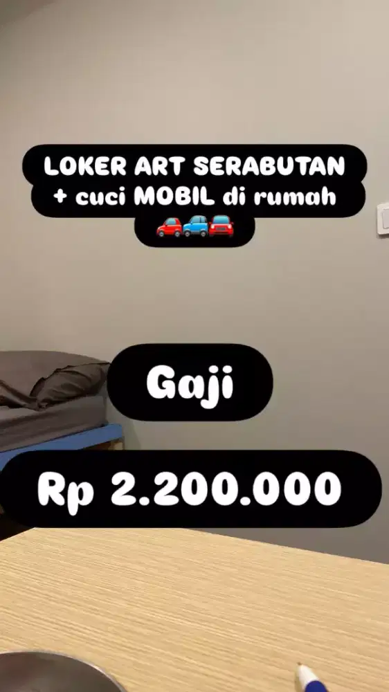 Dicari art niat kerja lowongan kerja Serpong bsd