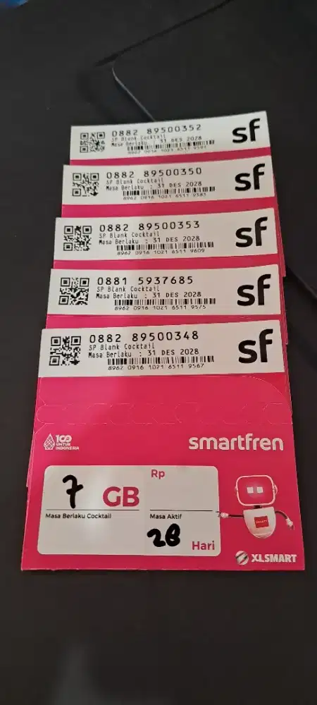 Smartfren Kartu Perdana 7 GB 28 Hari Segel XLSmart Masa Aktif 28 Hari