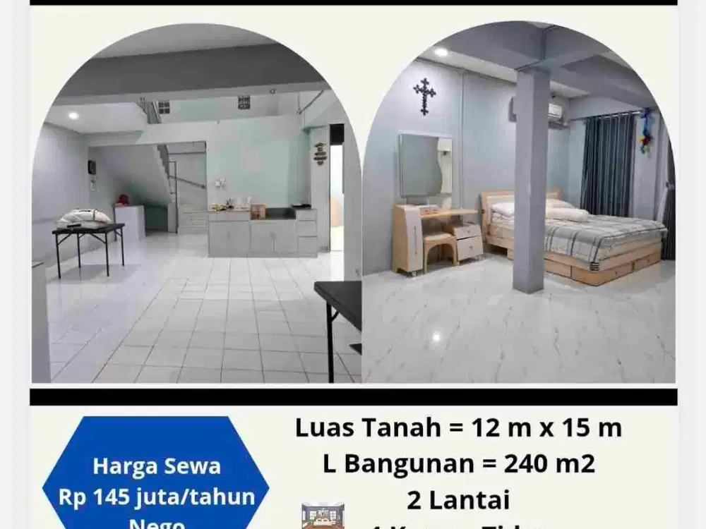 Rumah Kantor 2 Lantai Senen Jakarta Pusat Strategis di pusat kota