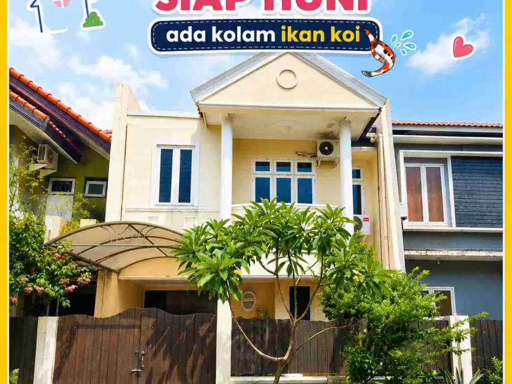 Gayungan Surabaya | Jual Rumah w/ Kolam Ikan 136 m² Graha Indah Gayung Kebonsari Injoko Gayungsari Bulog Al Hikmah