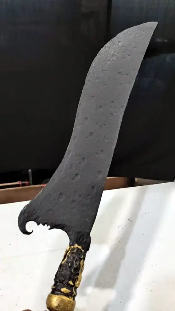 Keris Sepuh Wedung kinatah Sekar kacang gelung - keris sepuh murah