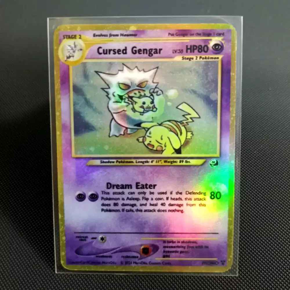 Kartu pokemon gengar holo replika