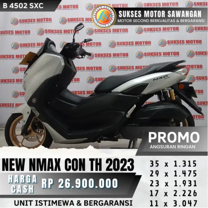 YAMAHA NEW NMAX CON TH 2023 SILVER KEYLES MULUS BISA KREDIT BERGARANSI