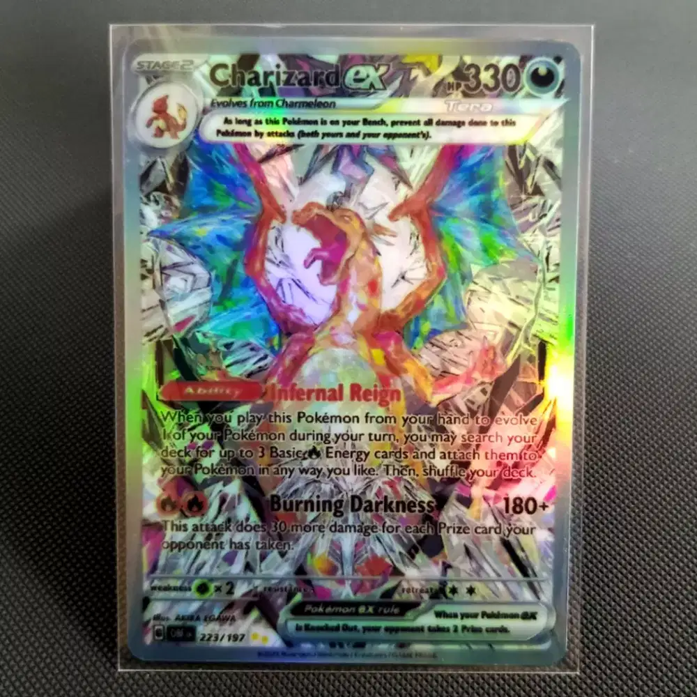 Charizard sar holo kartu pokemon TCG english replika