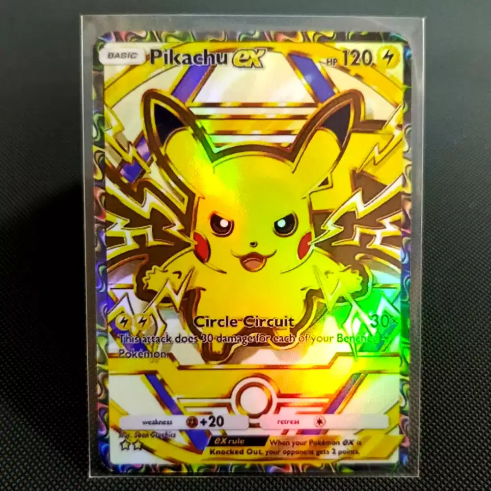 Kartu pokemon TCG english pikachu holo replika