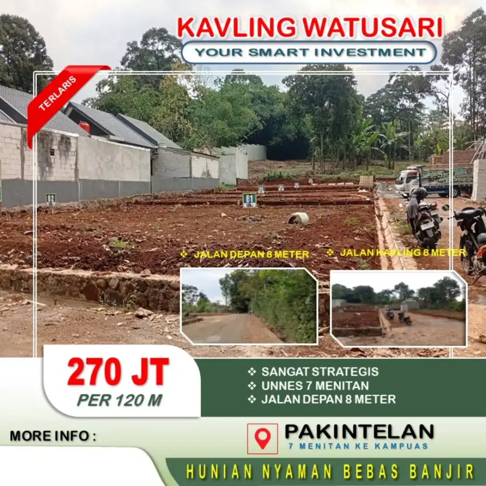 TANAH KAVLING SIAP BANGUN DEKAT JALAN RAYA UTAMA FREE ALL IN