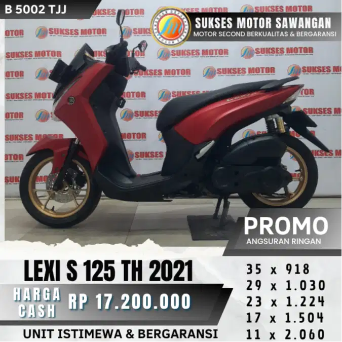 YAMAHA LEXI S TH 2021 MERAH KEYLES UNIT MULUS BISA KREDIT BERGARANSI