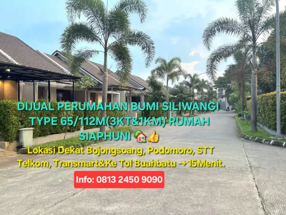 BUMI SILIWANGI DGN SEMI FURNISHED DIJUAL MURAH