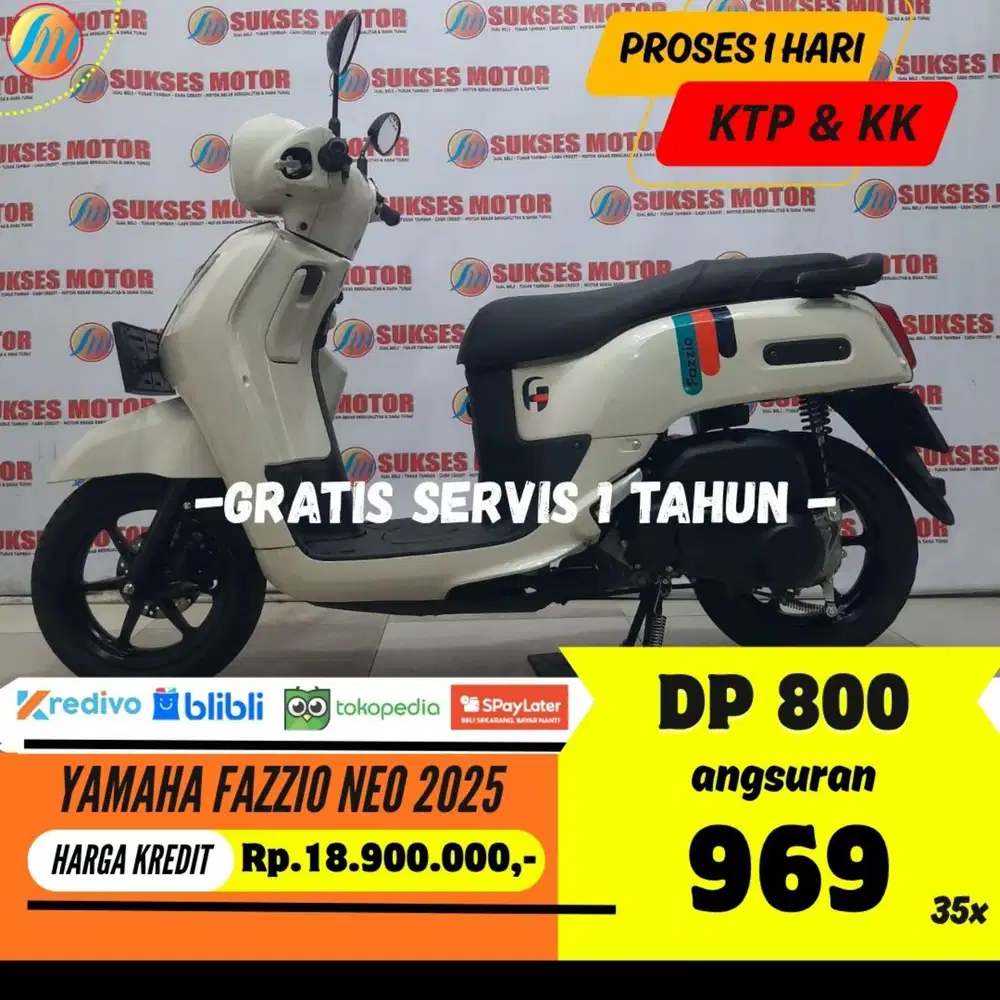 YAMAHA FAZZIO NEO 2025 KREDIT DP 800RIBU ANGSURAN SANGAT RENDAH