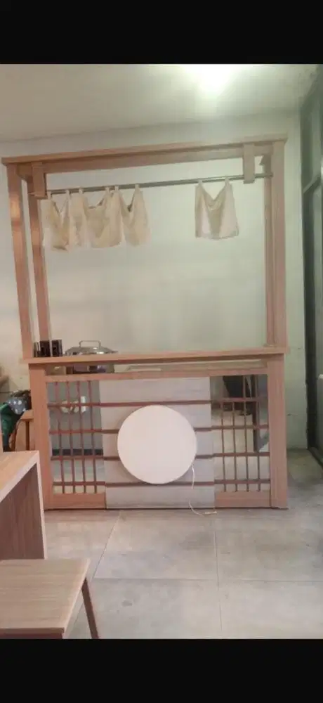 Jual Booth Meja Kayu