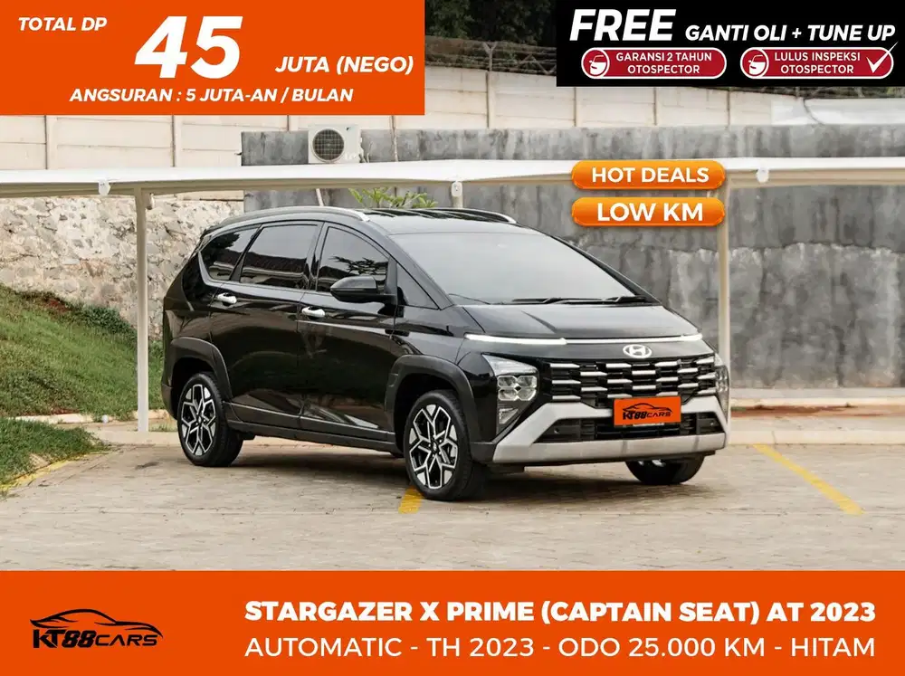 [BERGARANSI] HYUNDAI STARGAZER X PRIME MATIC CAPTAIN SEAT TH 2023 LOW