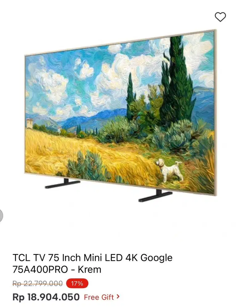 TCL GOOGLE TV MINI LED 75inci